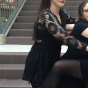 Sheer Sexy Black Lace Romper Playsuit Open Back